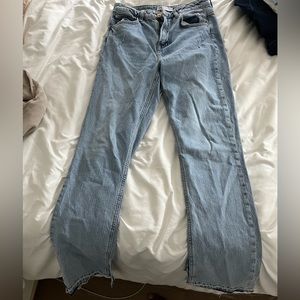 Zara split hem jeans